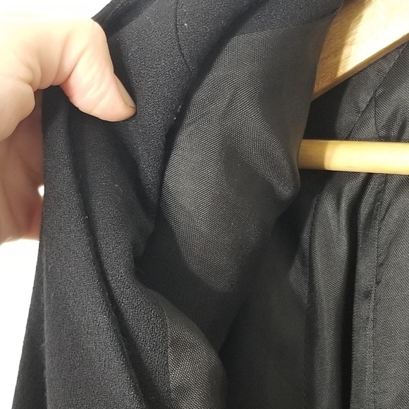 Nicole Neault Vintage Black Retro 100% Wool Bucklet Long Sleeve 80's Dress - Picture 5 of 9